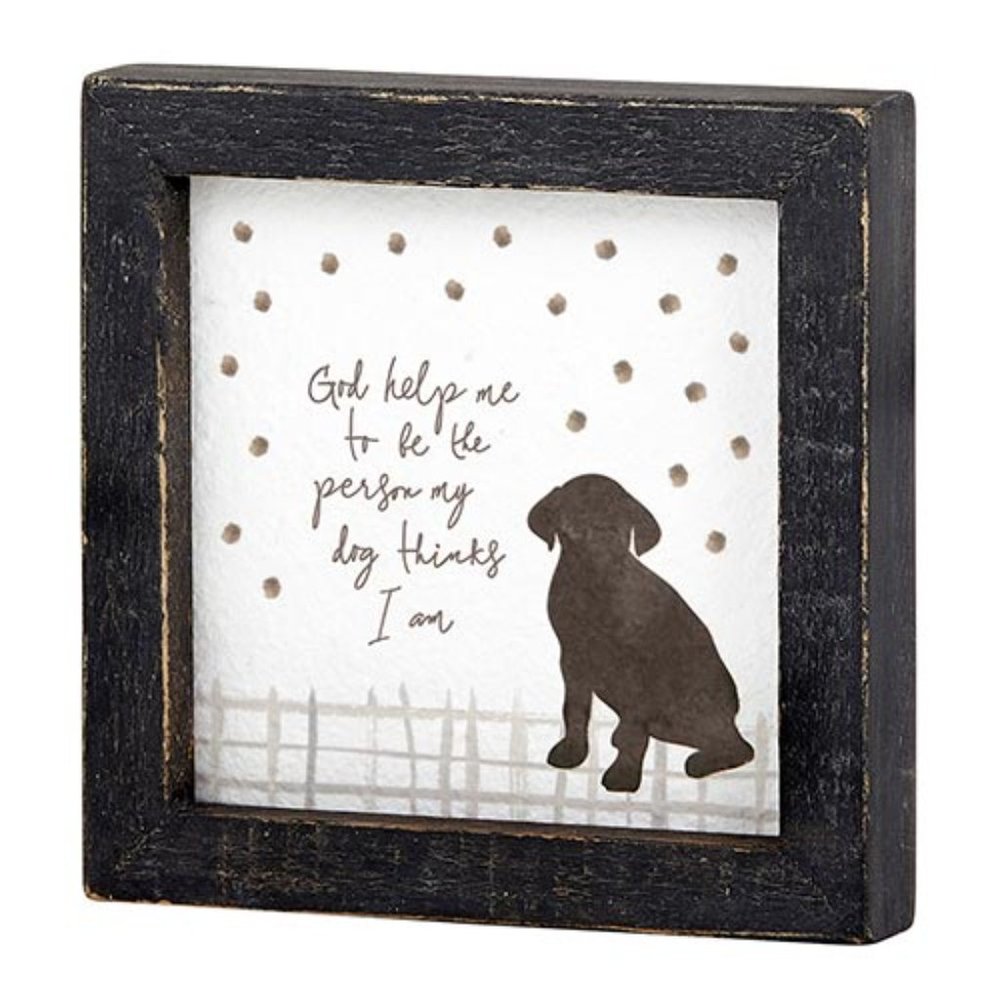Table top decor for dog lovers. Framed artwork. - Picture 2 of 4
